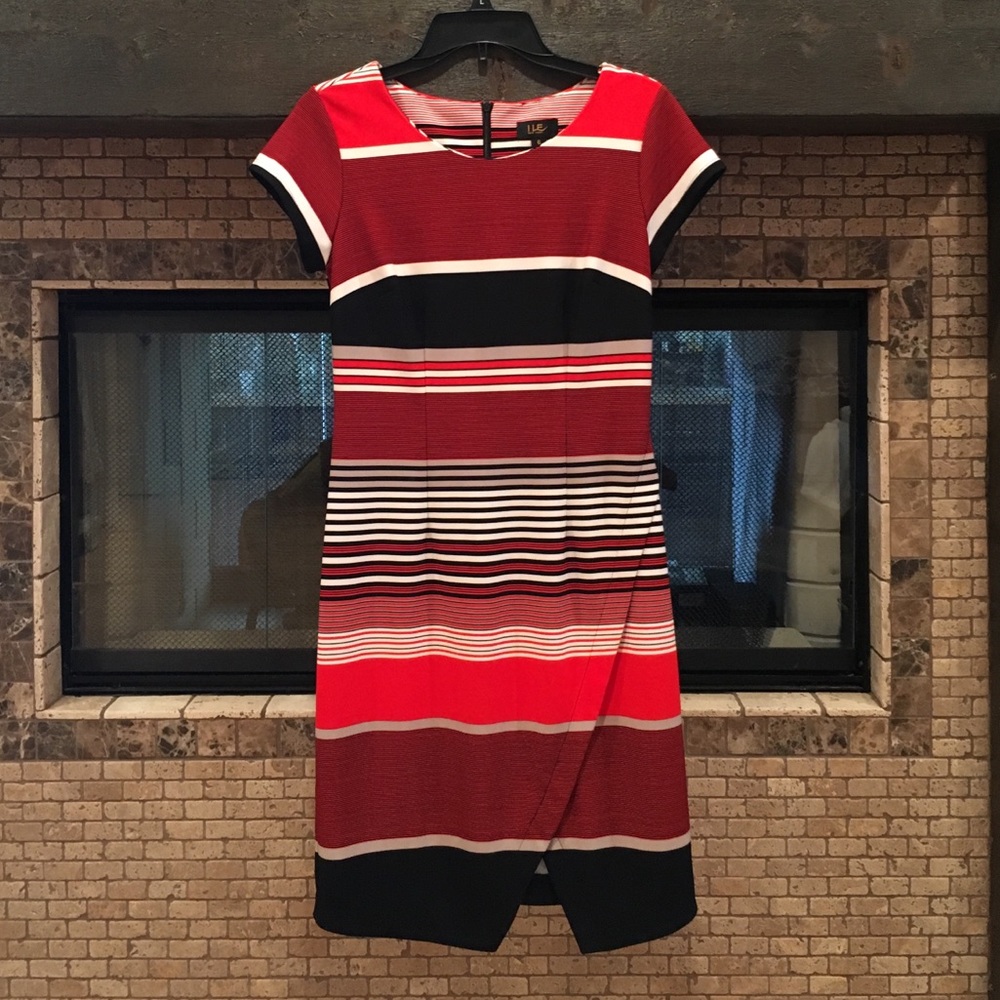 NWOT Red, Black, & White Dress, Size 6